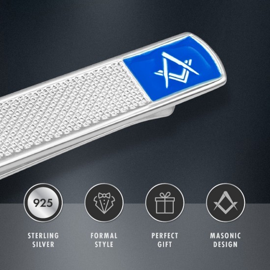 Freemasons Sterling Silver Masonic Tieslide