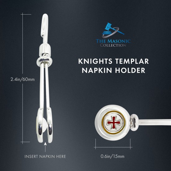 Freemasons Knight Templar Napkin Holder / Hook
