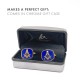 Blue Masonic Cufflinks with G