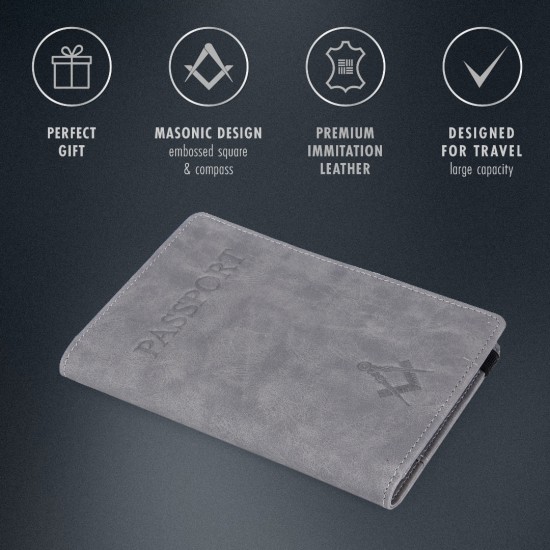 Freemasons Travel Passport Holder Wallet
