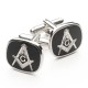 Black Masonic Cufflinks with G