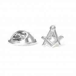 Craft Sq & Compass Silver Masonic Badge