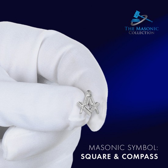 Craft Sq & Compass Silver Masonic Badge