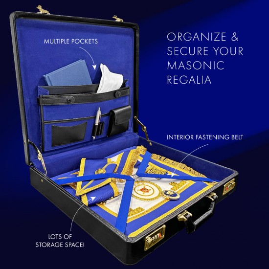 Luxury Layflat Provincial Masonic Briefcase - Premium Regalia Case