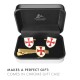 Knights Templar Cufflink & Tieslide Set