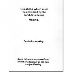 Emulation Raising Question Card