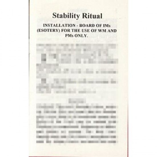 Stability Ritual Inner Working
