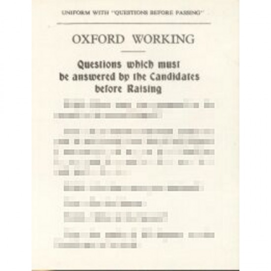 Oxford Working Raising Card