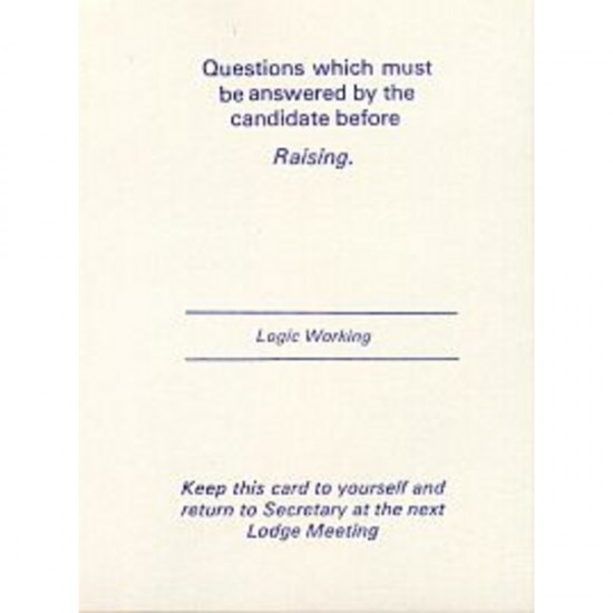 Logic Working Raising Card