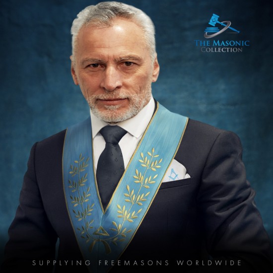 Freemasons White Craft 100% Silk Pocket Square / Handkerchief