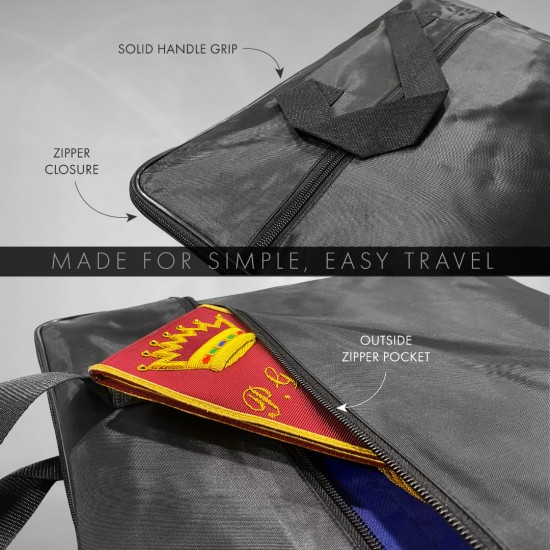 Quality Lightweight MM/WM Masonic Regalia Soft Case / Apron Holder Bag