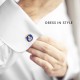 Blue Masonic Cufflinks with G