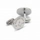 Custom Silver Masonic Lodge Cufflinks — Personalised with Your Lodge Name & Number