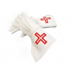 St. Thomas of Acon White Leather Gauntlets