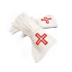 St. Thomas of Acon White Leather Gauntlets