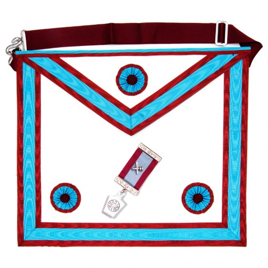Mark Master Mason MM Apron & Breast Jewel - Traditional regalia for Freemason ceremonies