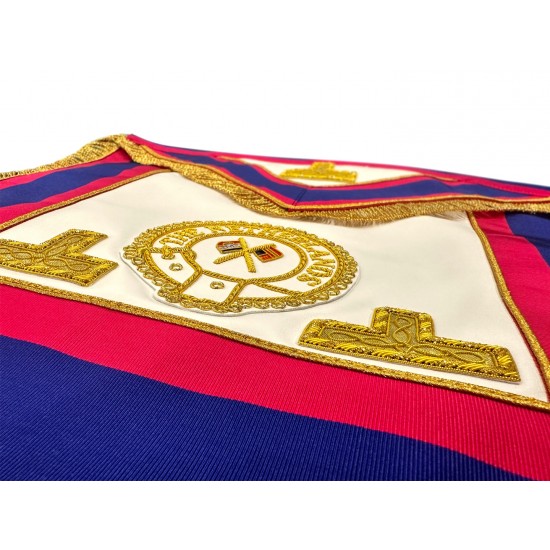 Mark District Full Dress Apron Badge Attached on Lambskin Apron