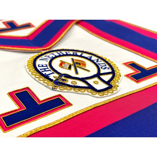 Mark District Undress Apron Badge Attached on Lambskin Apron