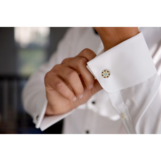 Masonic Touching Hands Around Table Cufflinks