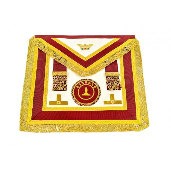 Order of Athelstan Provincial Apron Badge on Apron with Collar