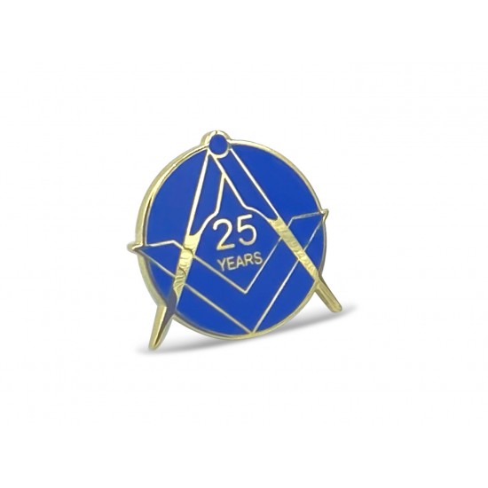 Masonic Craft 25, 40, 50, 60 Years Anniversary Lapel Pin