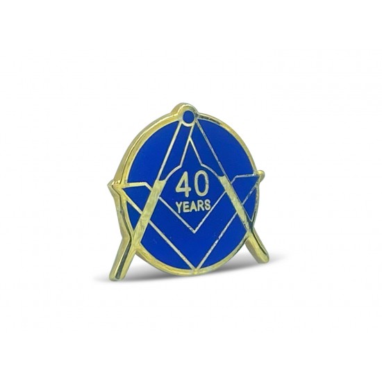 Masonic Craft 25, 40, 50, 60 Years Anniversary Lapel Pin