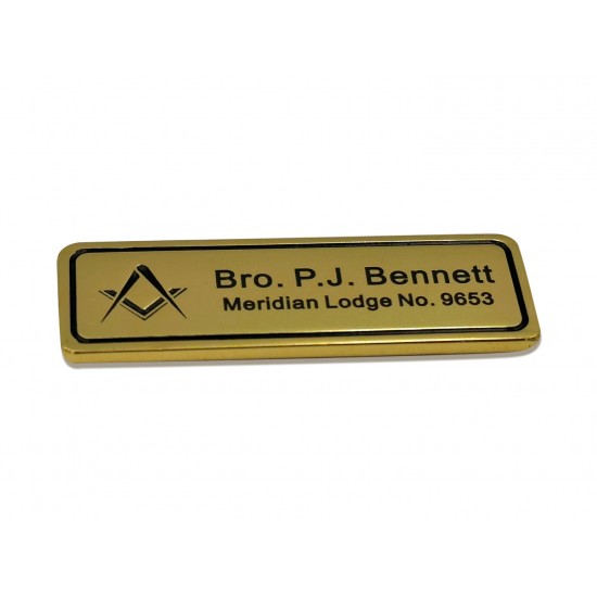 Personalised Freemason's Briefcase / Soft Case Name Plate