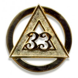 Rose Croix 33rd Degree Cap Badge