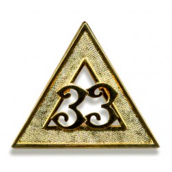 Rose Croix 33rd Degree Triangle Cap Badge