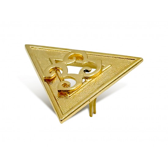Rose Croix 33rd Degree Triangle Cap Badge