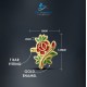 Rose Croix Flower Cufflink Set