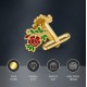 Rose Croix Flower Cufflink Set