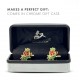 Rose Croix Flower Cufflink Set