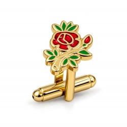 Rose Croix Flower Cufflink Set