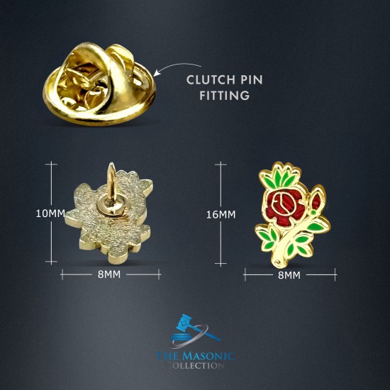 Rose Croix Lapel Pin Badge