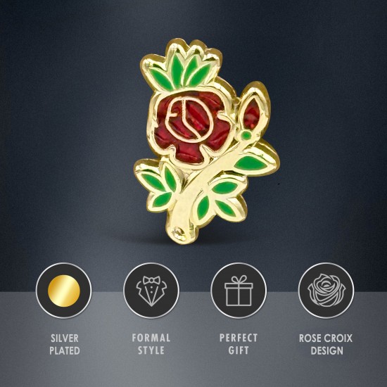 Rose Croix Lapel Pin Badge