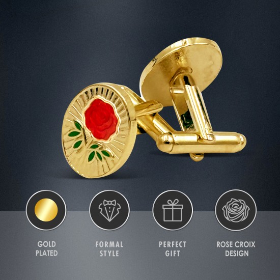 Rose Croix Oval Cufflinks