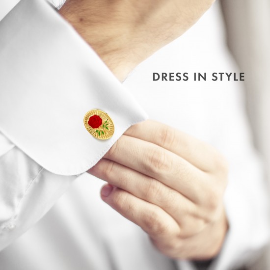 Rose Croix Oval Cufflinks