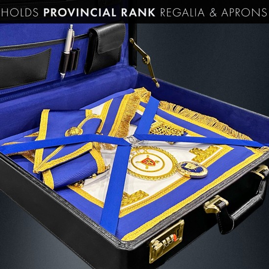 Luxury Layflat Provincial Masonic Briefcase - Premium Regalia Case