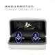 Craft Silver Plated Oval Sq & Compass with G Cufflinks