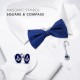 Craft Silver Plated Oval Sq & Compass with G Cufflinks