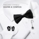 Craft Silver Plated Oval Sq & Compass with G Cufflinks