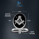 Craft Silver Plated Oval Sq & Compass with G Cufflinks