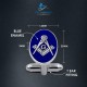 Craft Silver Plated Oval Sq & Compass with G Cufflinks