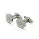 Masonic Rhodium Plated Oval Cufflinks