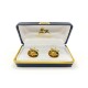 Masonic Gold Plated Oval Cufflinks with G