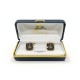 Masonic Onyx & MOP Pavement Design Cufflinks