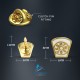 Discreet Gilt Metal HTWSSTKS Mark Keystone Masonic Pin