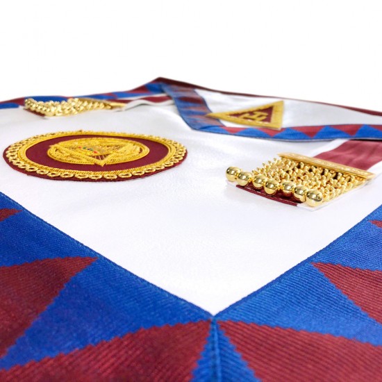 Scottish Royal Arch Past Z (PZ) Apron Badge on Apron