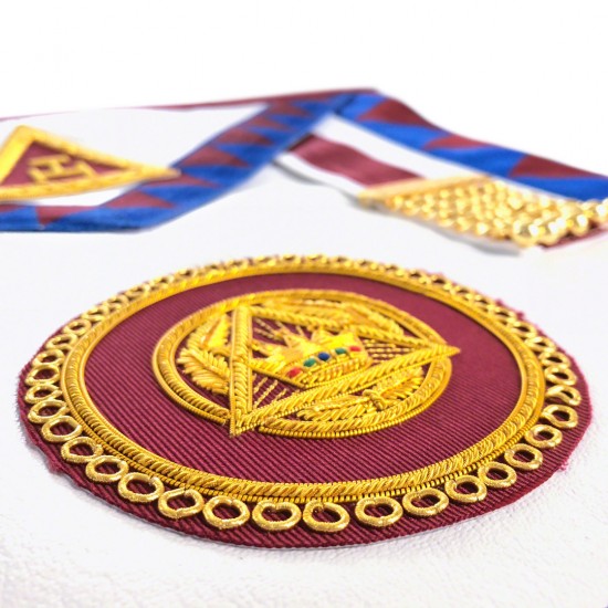 Scottish Royal Arch Past Z (PZ) Apron Badge on Apron